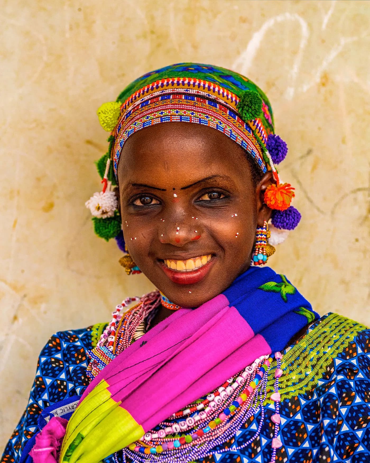 A young Fulani woman photographed in her community.