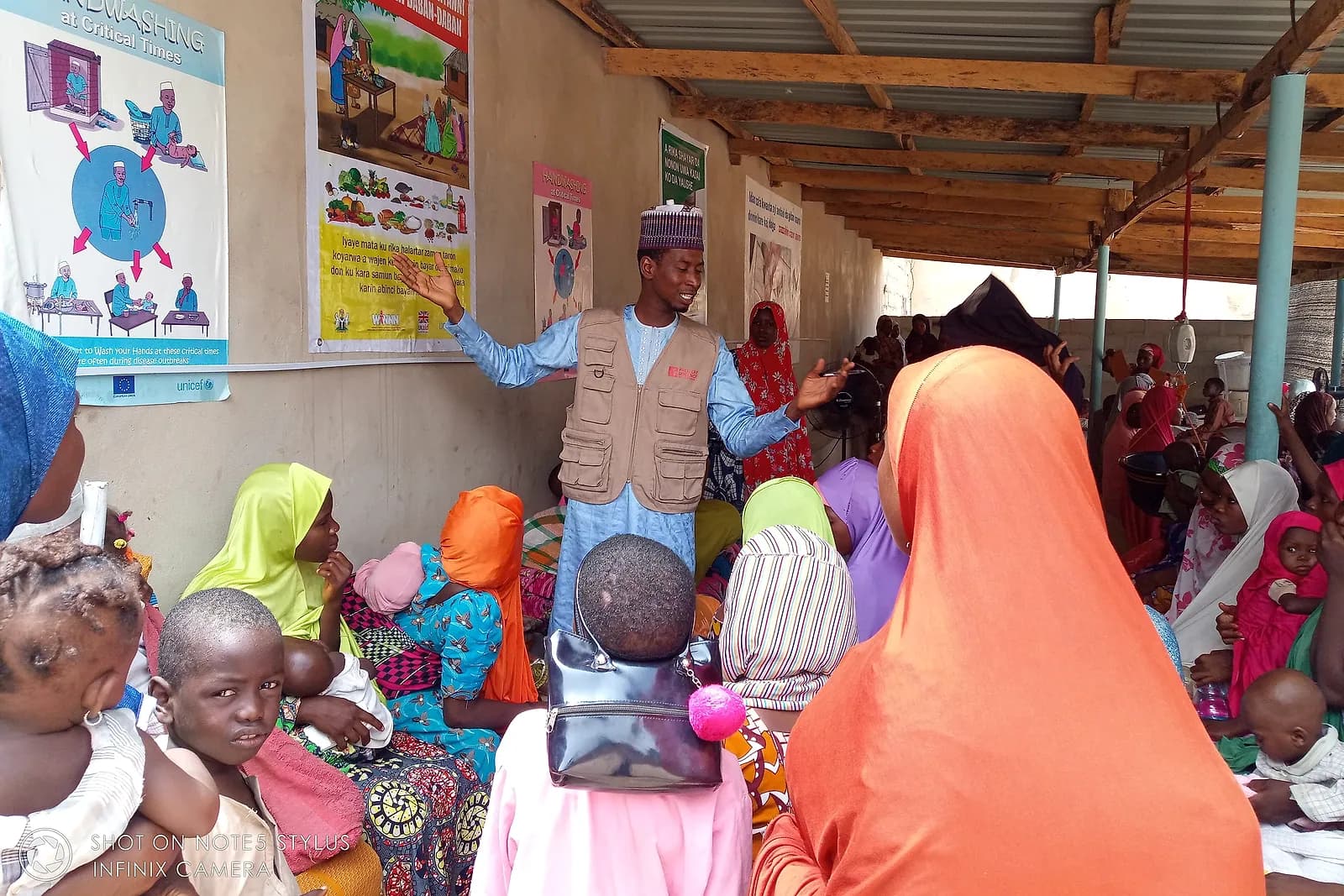 A community health and nutrition session.