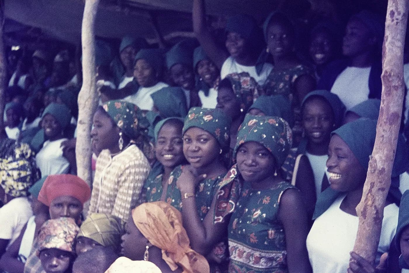 Girls from a school in uniform during Sallah festivities in Bauchi, Nigeria.